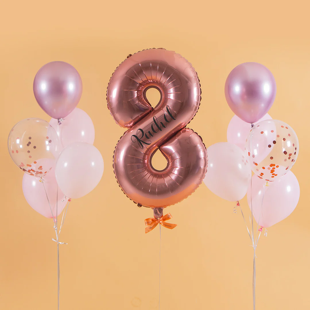 Pretty Pink Helium Foil Birthday Number Balloon - Image 6