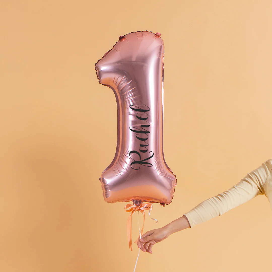 Pretty Pink Helium Foil Birthday Number Balloon - Image 8