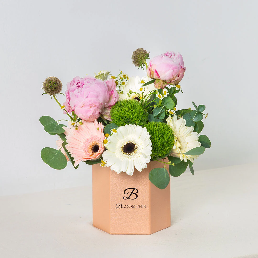 Prunella Pink Peony Flower Box - Image 2
