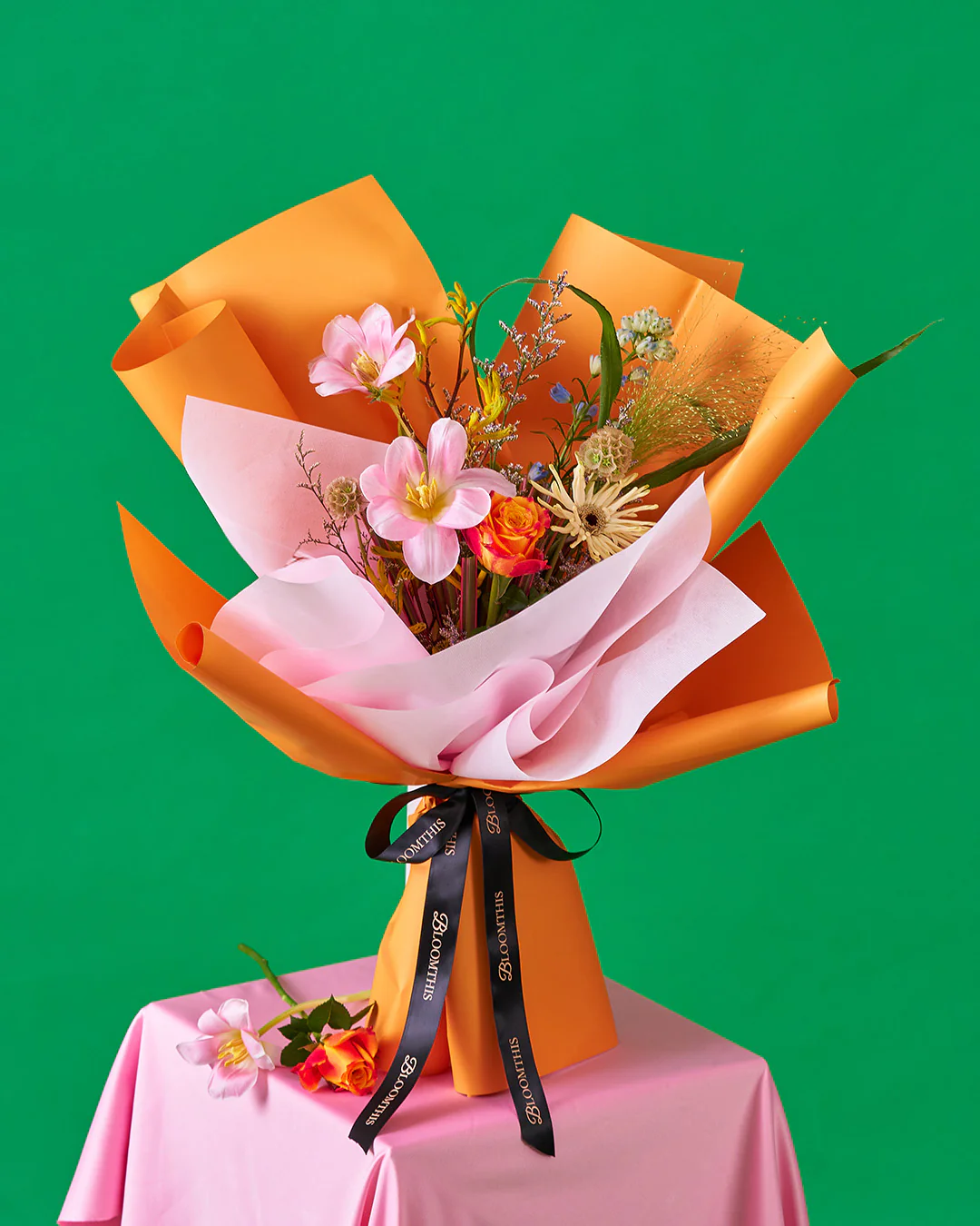 real talk pink tulip bouquet - Image 3
