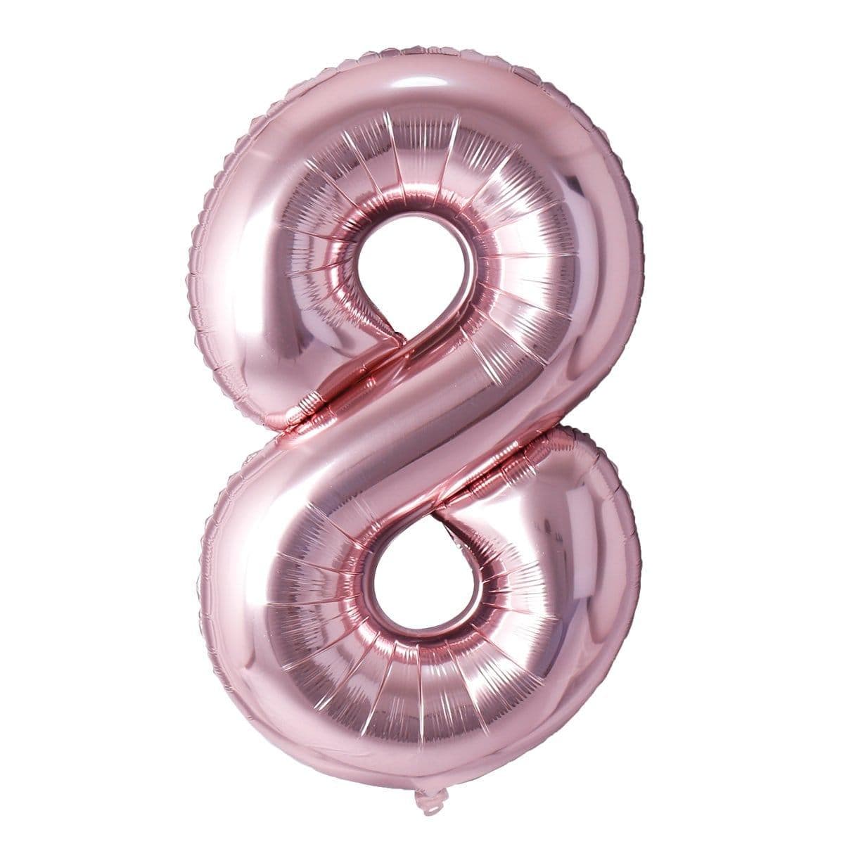Rose Gold Number 8 Foil Balloon (14 in)