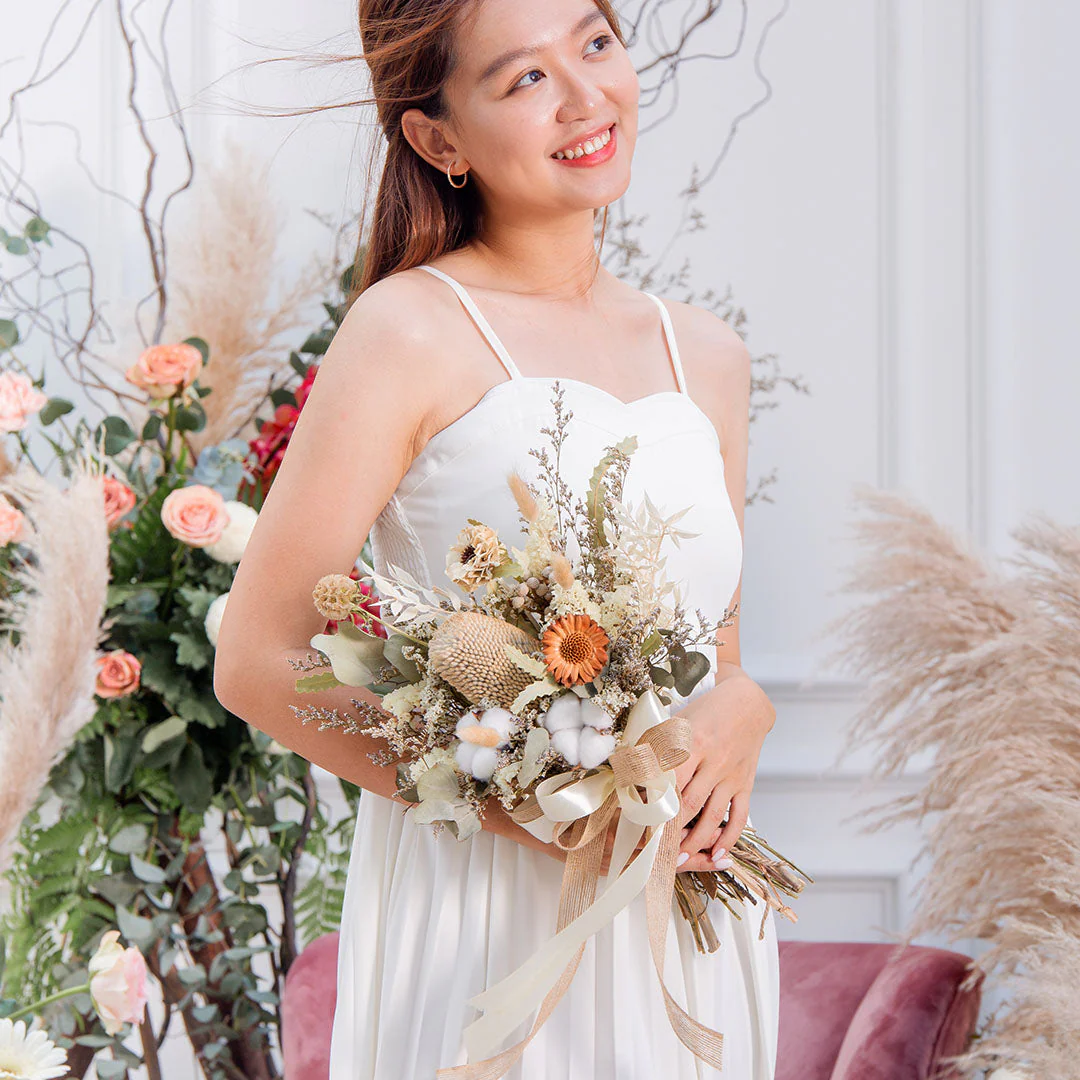 Rowan Dried Banksia Bridal Bouquet - Image 2