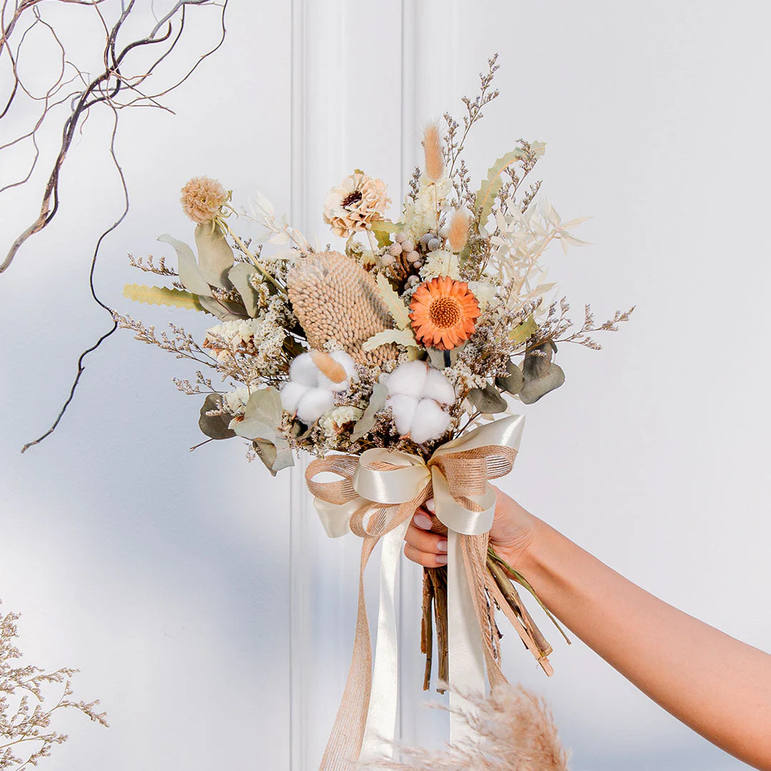 Rowan Dried Banksia Bridal Bouquet - Image 4