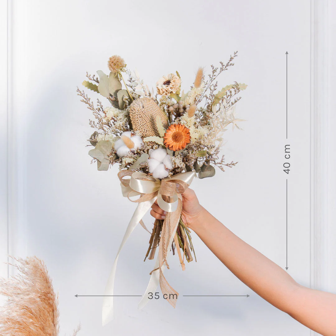 Rowan Dried Banksia Bridal Bouquet - Image 6