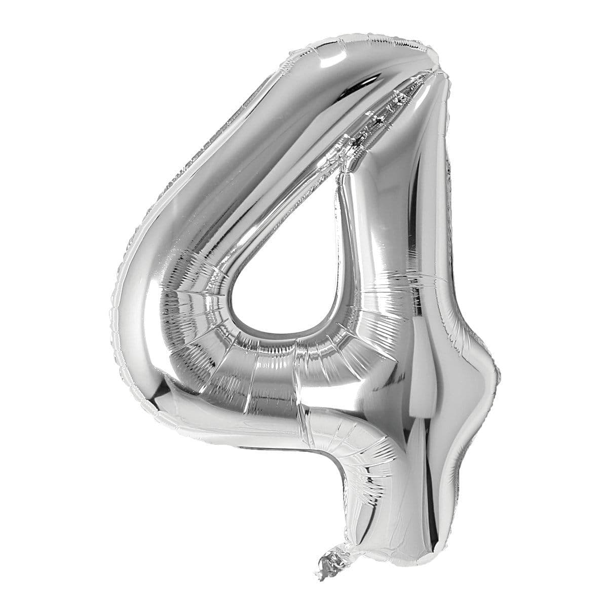Silver Number 4 Foil Balloon (32 in)