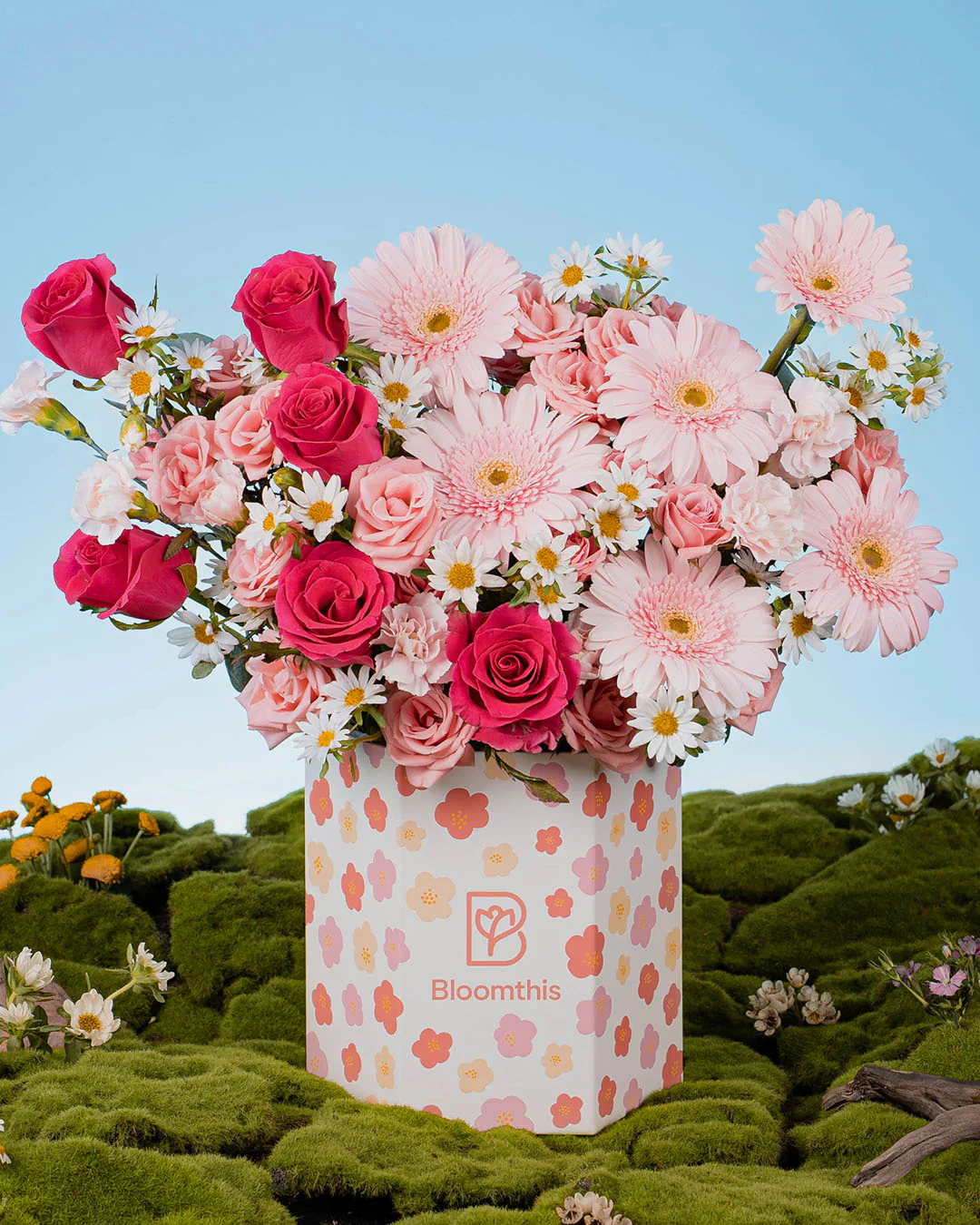 Spring Whimsy Zandra Pink Gerbera Flower Box - Image 11