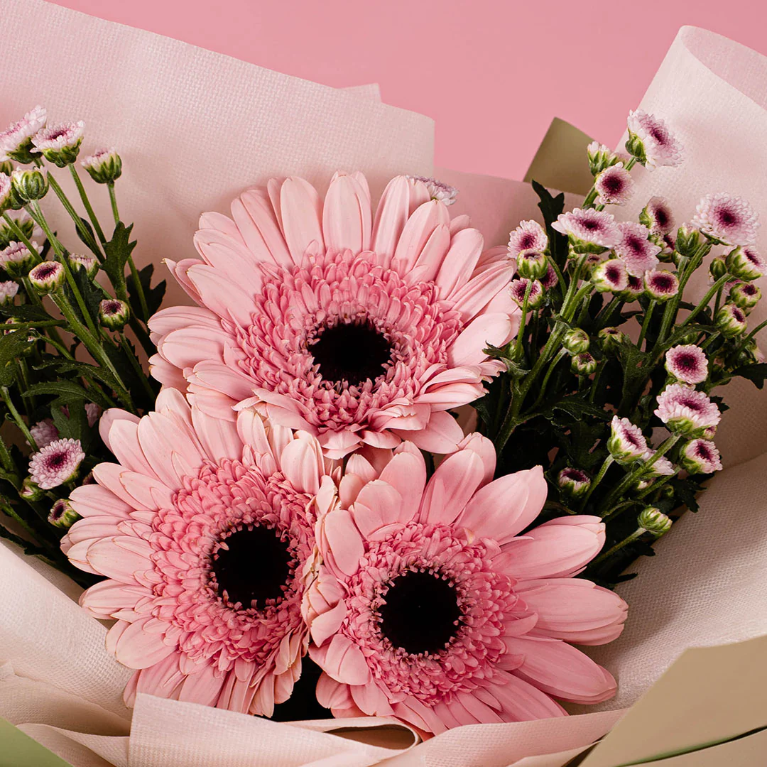 Sylvie Pink Gerbera Bouquet - Image 3
