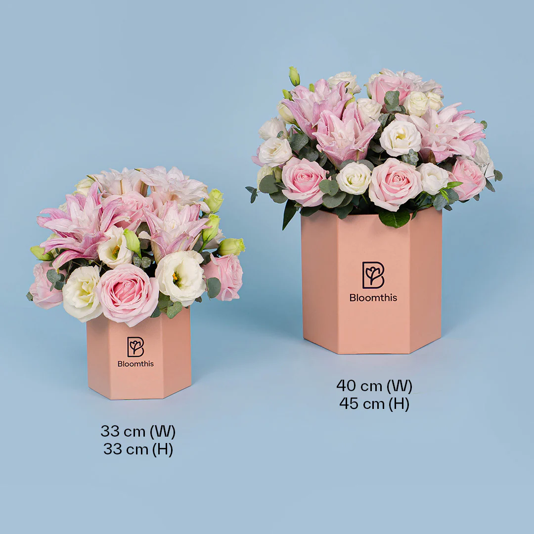 Tessa Pink Lily Flower Box - Image 8