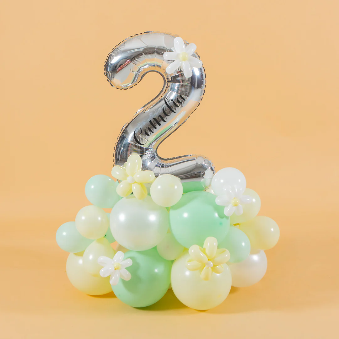 Vespa Mint Marquee Number Birthday Balloon - Image 4