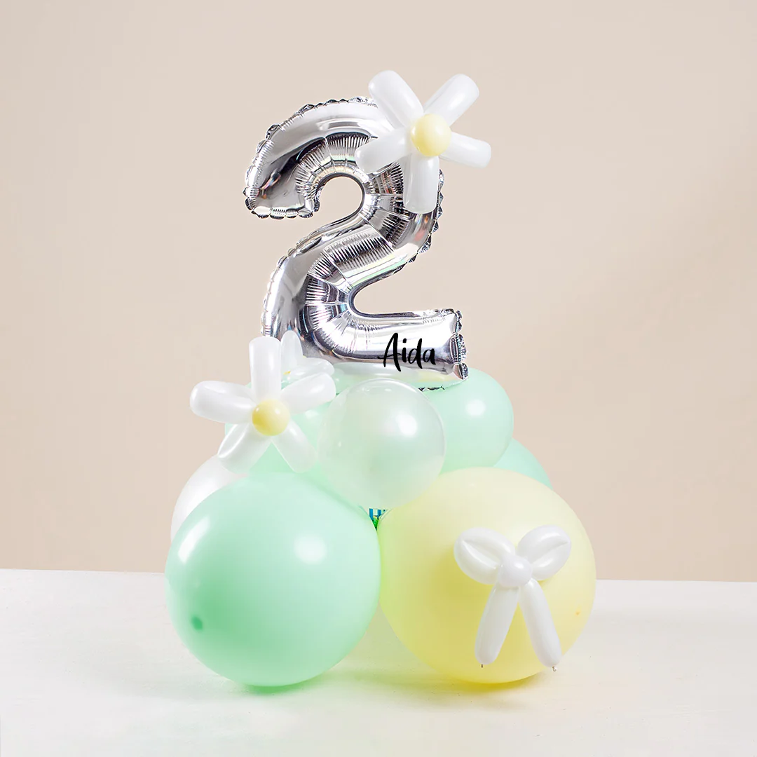 Vespa Mint Mini Marquee Number Birthday Balloon - Image 8