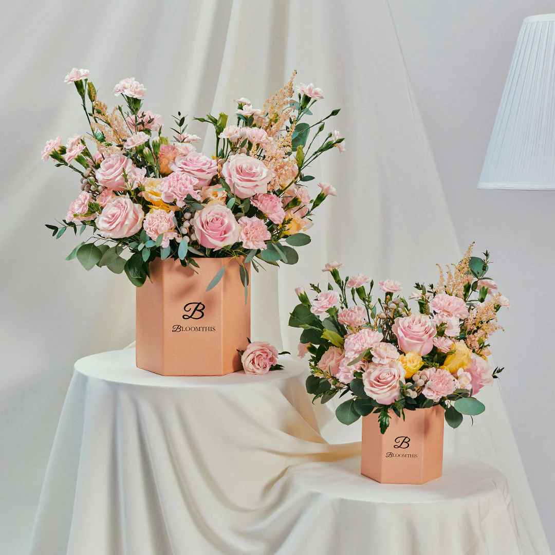 Victoria Pink Rose Flower Box - Image 7