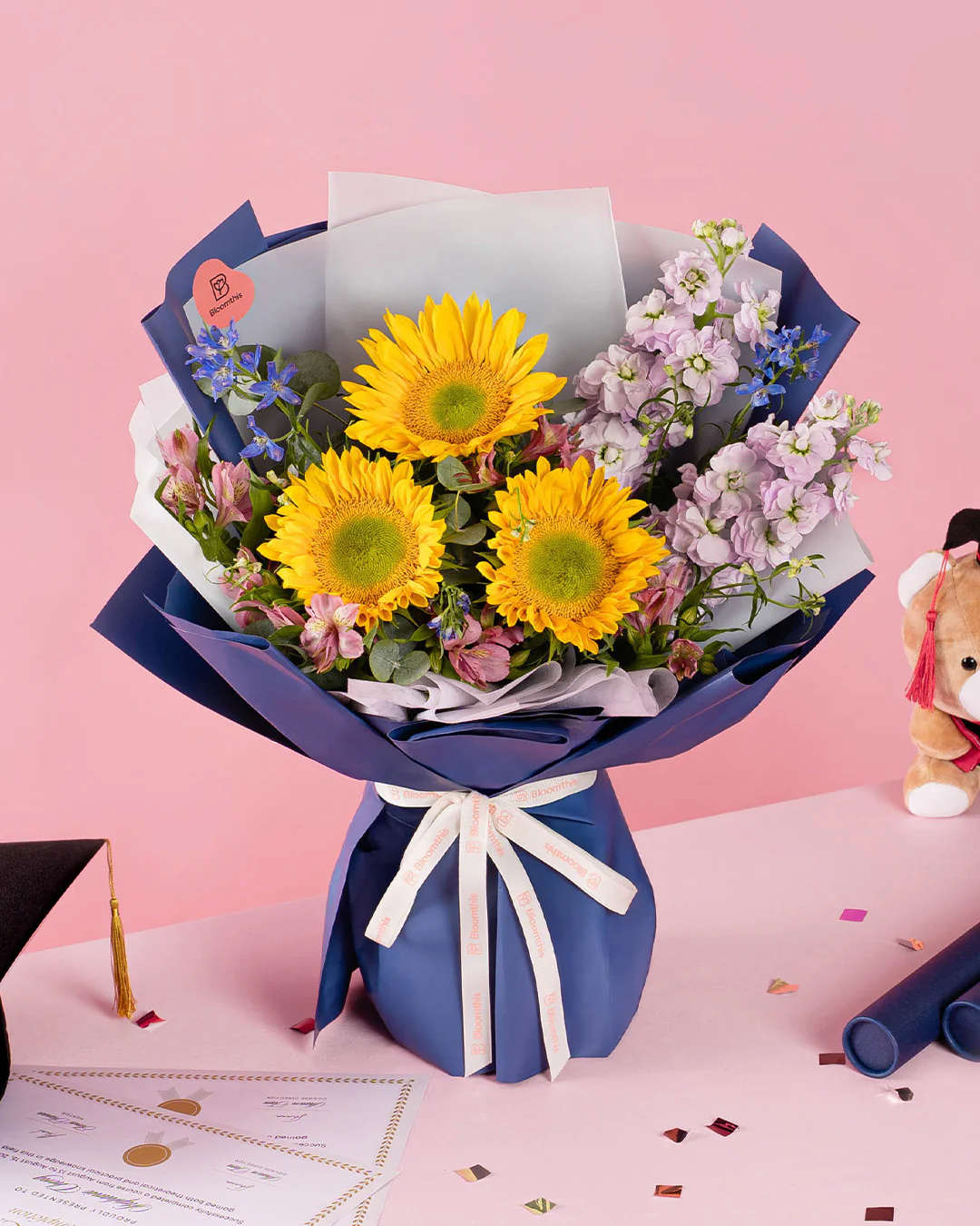 Zayne Yellow Sunflower Bouquet - Image 3